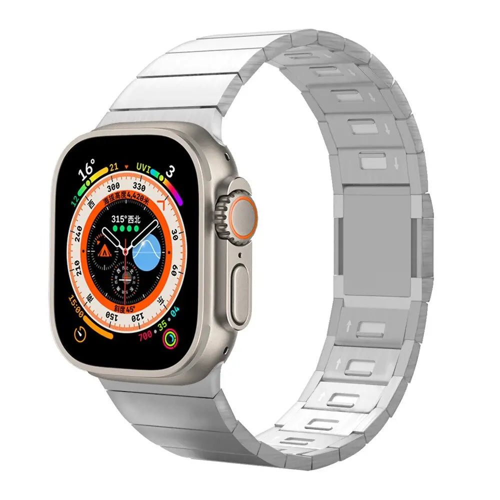 Luxury Titanium Strap for Apple Watch Band Ultra 49mm 45mm 44mm 41mm 38mm Men's Style Bracelet Correa for IWatch SE 8 7 6 5 4 3 Pinnacle Luxuries