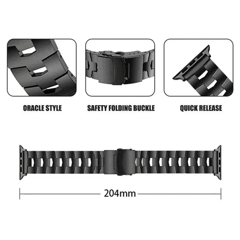 Luxury Titanium Strap for Apple Watch Band Ultra 49mm 45mm 44mm 41mm 38mm Men's Style Bracelet Correa for IWatch SE 8 7 6 5 4 3 Pinnacle Luxuries