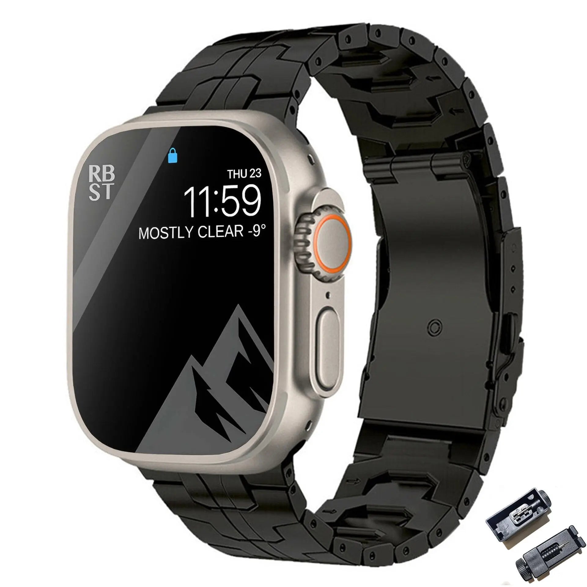 Luxury Titanium Strap for Apple Watch Band Ultra 49mm 45mm 44mm 41mm 38mm Men's Style Bracelet Correa for IWatch SE 8 7 6 5 4 3 Pinnacle Luxuries