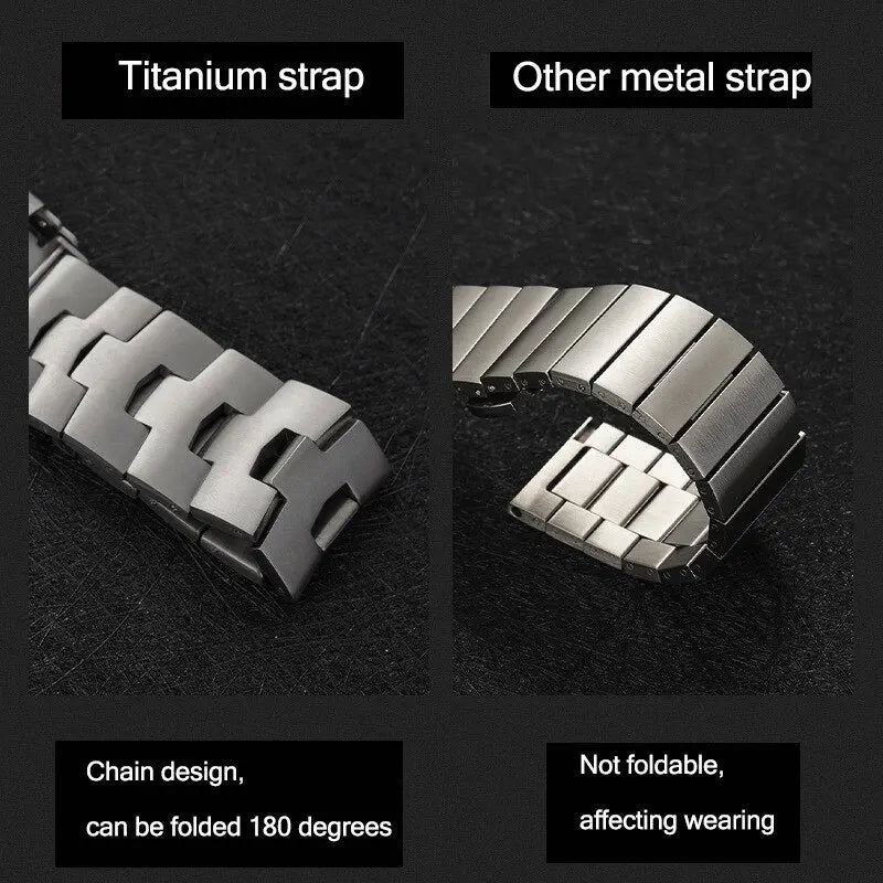 Luxury Titanium Strap for Apple Watch Band Ultra 49mm 45mm 44mm 41mm 38mm Men's Style Bracelet Correa for IWatch SE 8 7 6 5 4 3 Pinnacle Luxuries