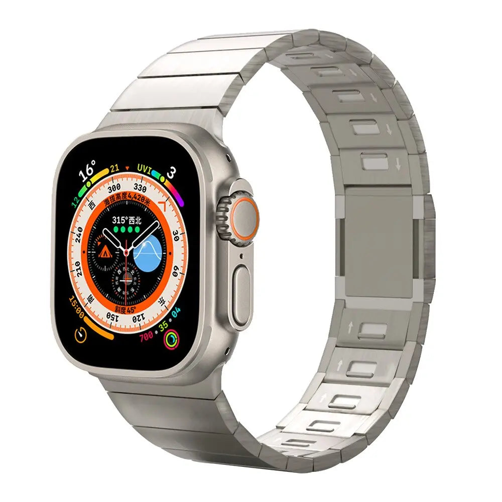 Luxury Titanium Strap for Apple Watch Band Ultra 49mm 45mm 44mm 41mm 38mm Men's Style Bracelet Correa for IWatch SE 8 7 6 5 4 3 Pinnacle Luxuries