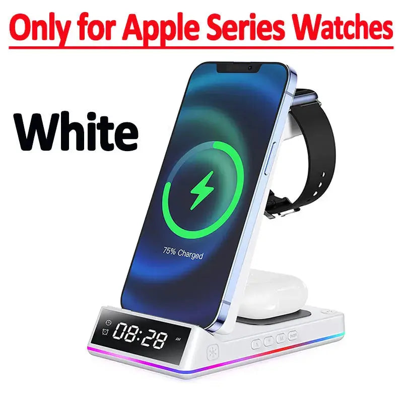 Pinnacle Luxuries 5-in-1 Wireless Charging Station with Alarm Clock - Pinnacle Luxuries