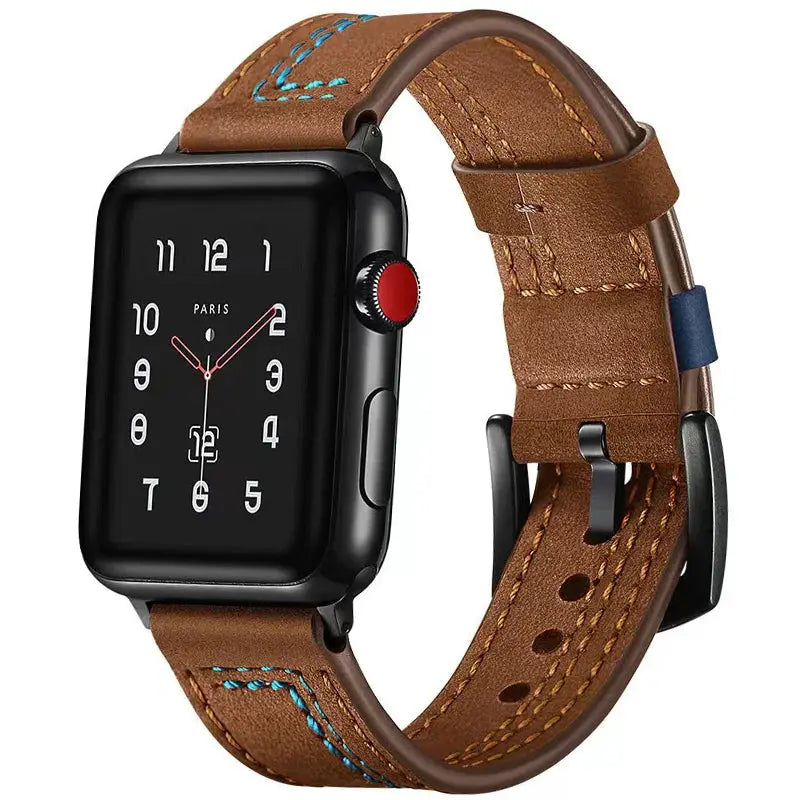 Leather Strap For Apple Watch Band 44mm Ultra 2 49mm 42mm 38/40mm watchband Correa bracelet iWatch Series 5 3 SE 6 7 8 9 45/41MM Pinnacle Luxuries