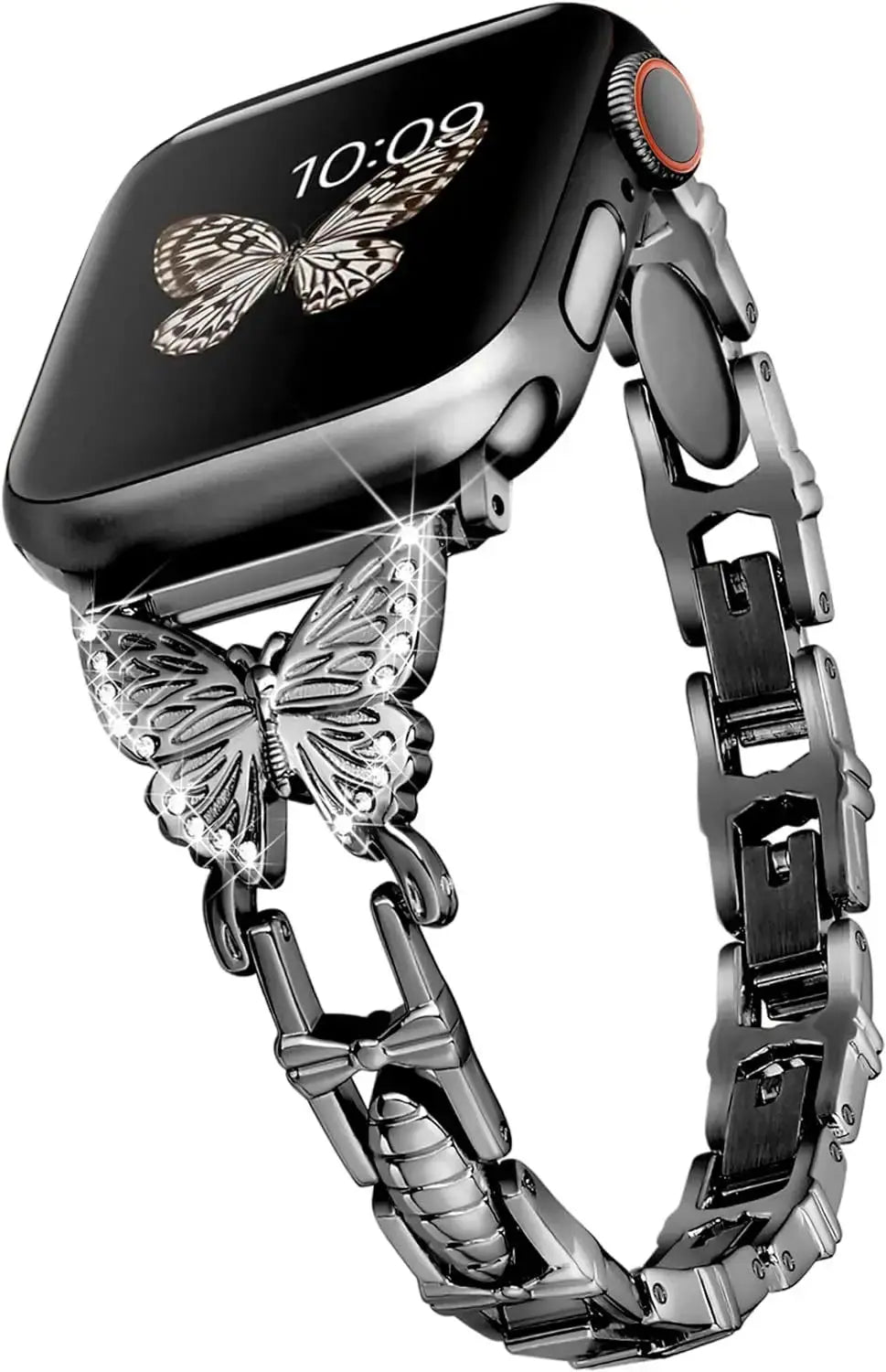 FlutterGlimmer Diamond Butterfly Band for Apple Watch - Pinnacle Luxuries