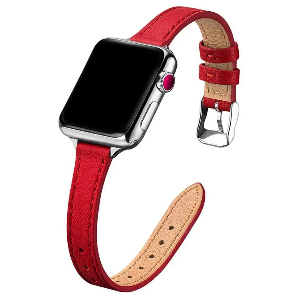 LuxeSlim Genuine Leather Watch Band for Apple Watch