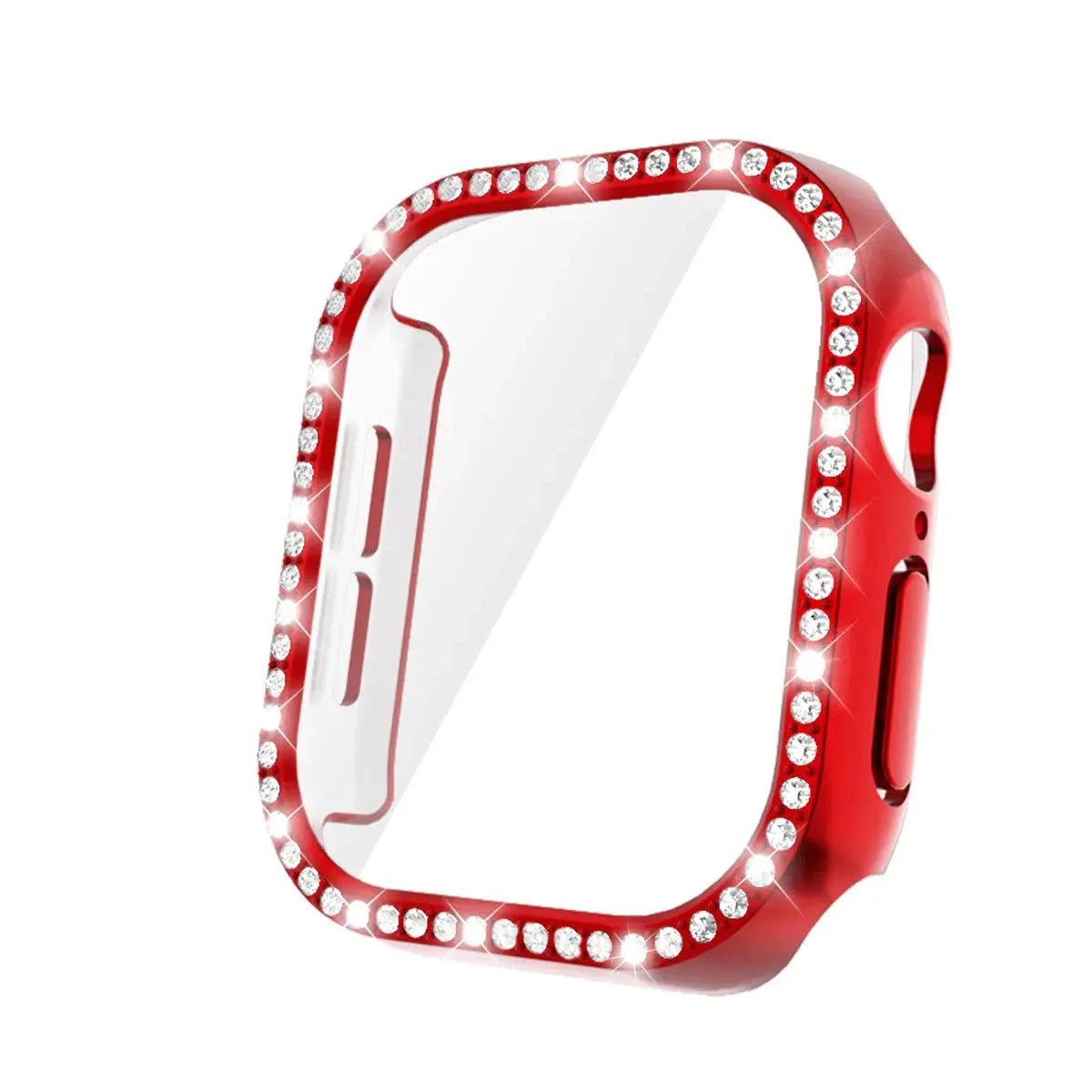 Glass+Diamond Cover For Apple Watch Case 46mm 42mm Bling Bumper Protector for iWatch series 10 46 42 mm WatchCase Pinnacle Luxuries