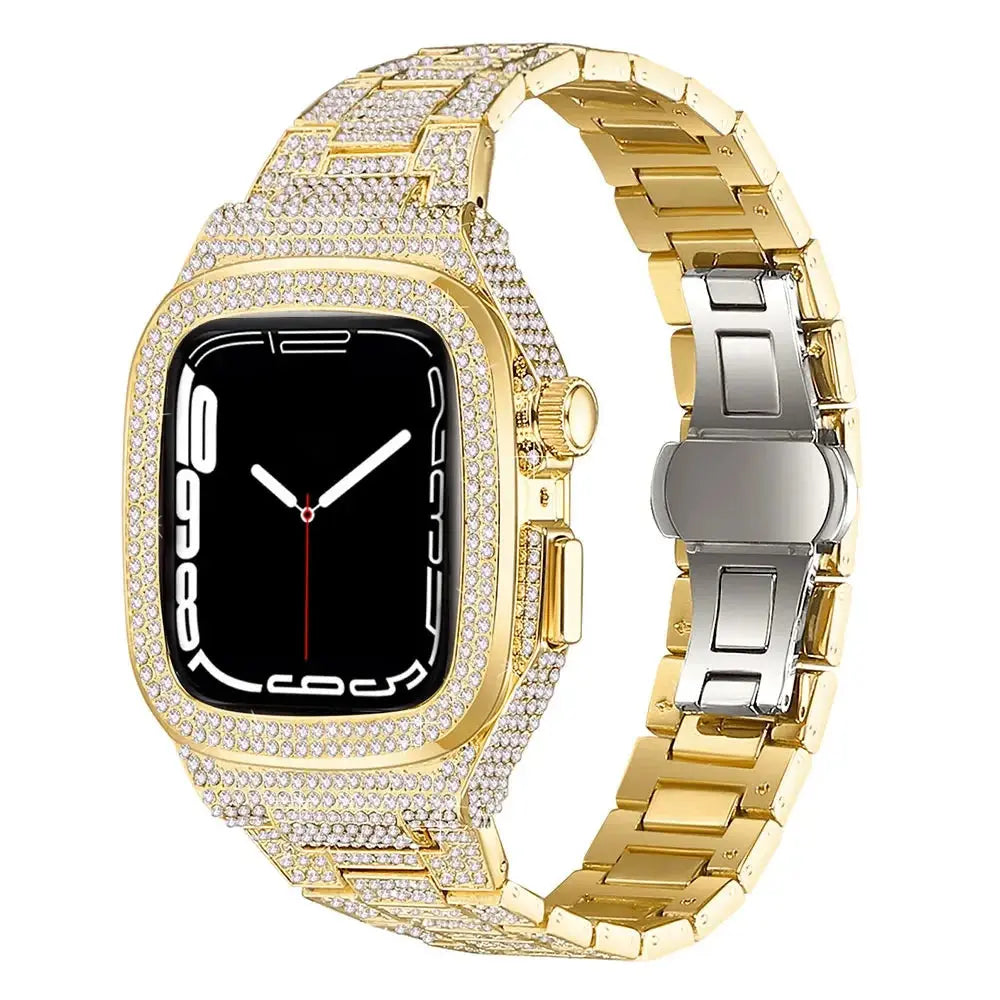 Crystal Radiance Steel Band for Apple Watch 44mm/45mm - Pinnacle Luxuries