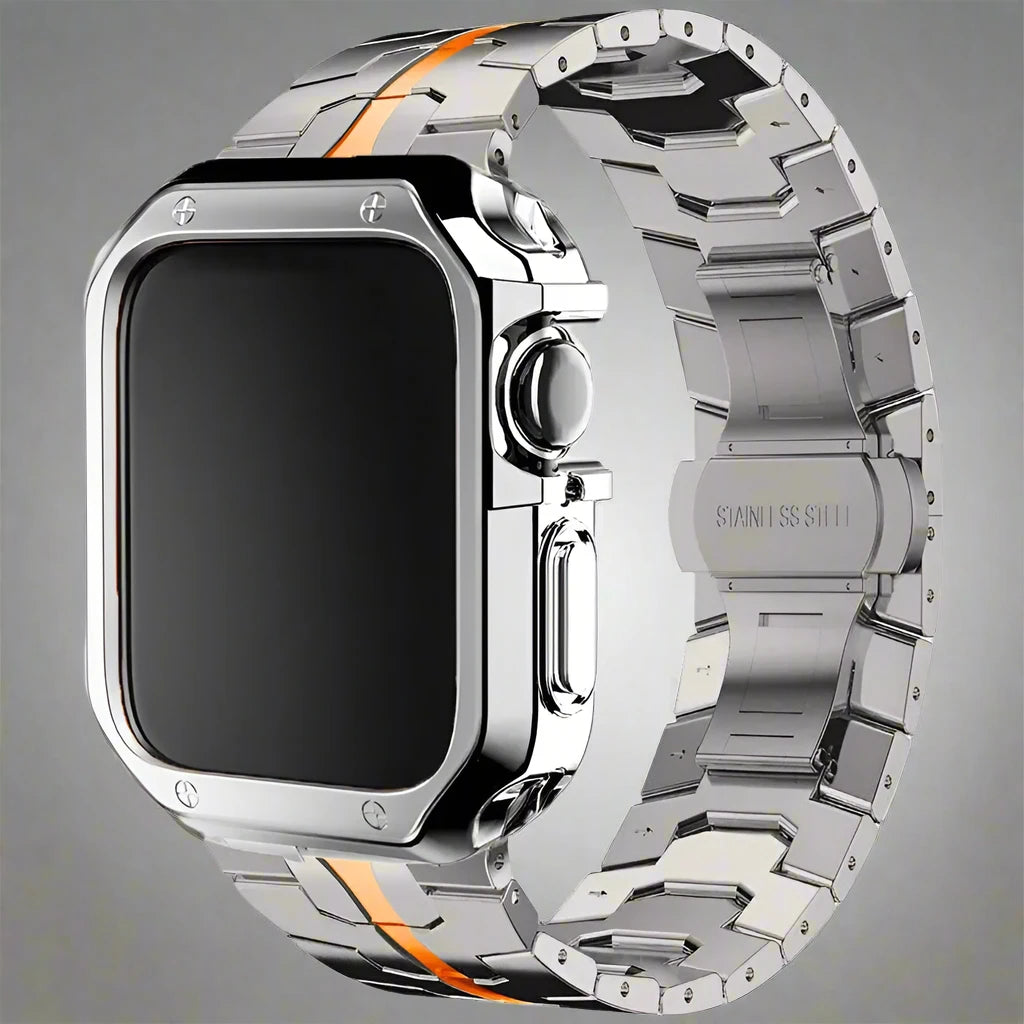 Luxury Strap+Case For Apple Watch Series 10 46mm 42mm 9 8 SE 45mm 41mm 44mm 38mm 40mm Stainless Steel Band iWatch Ultra 2 49MM Pinnacle Luxuries