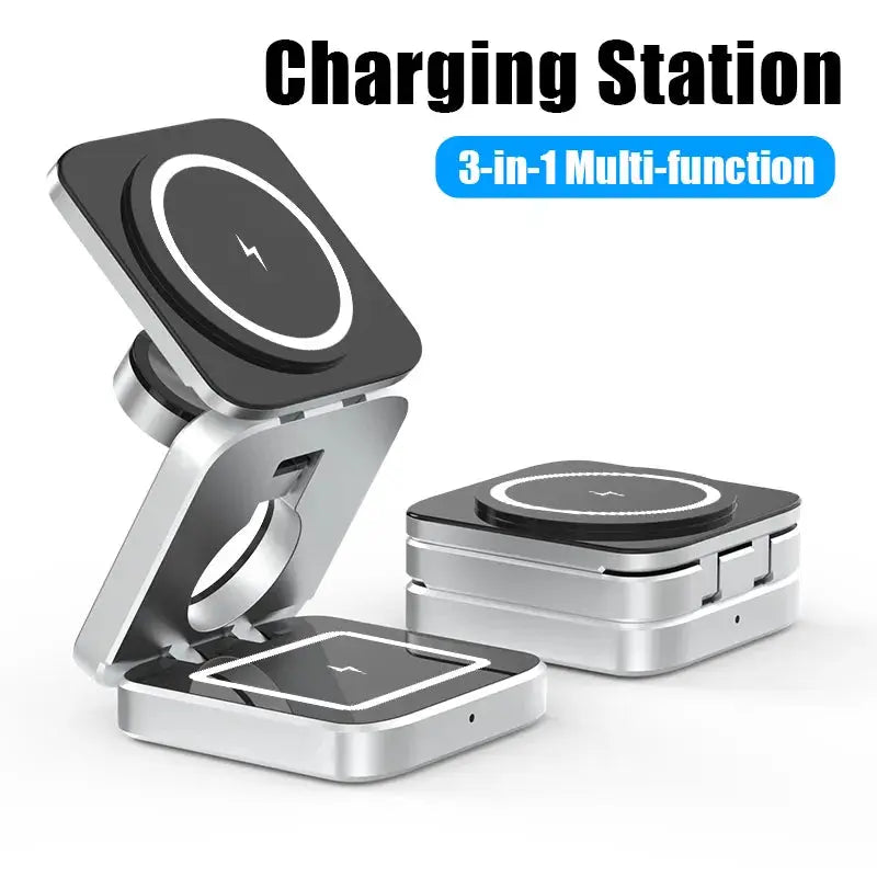PinnacleCharge Foldable Trio Wireless Charging Station Pinnacle Luxuries