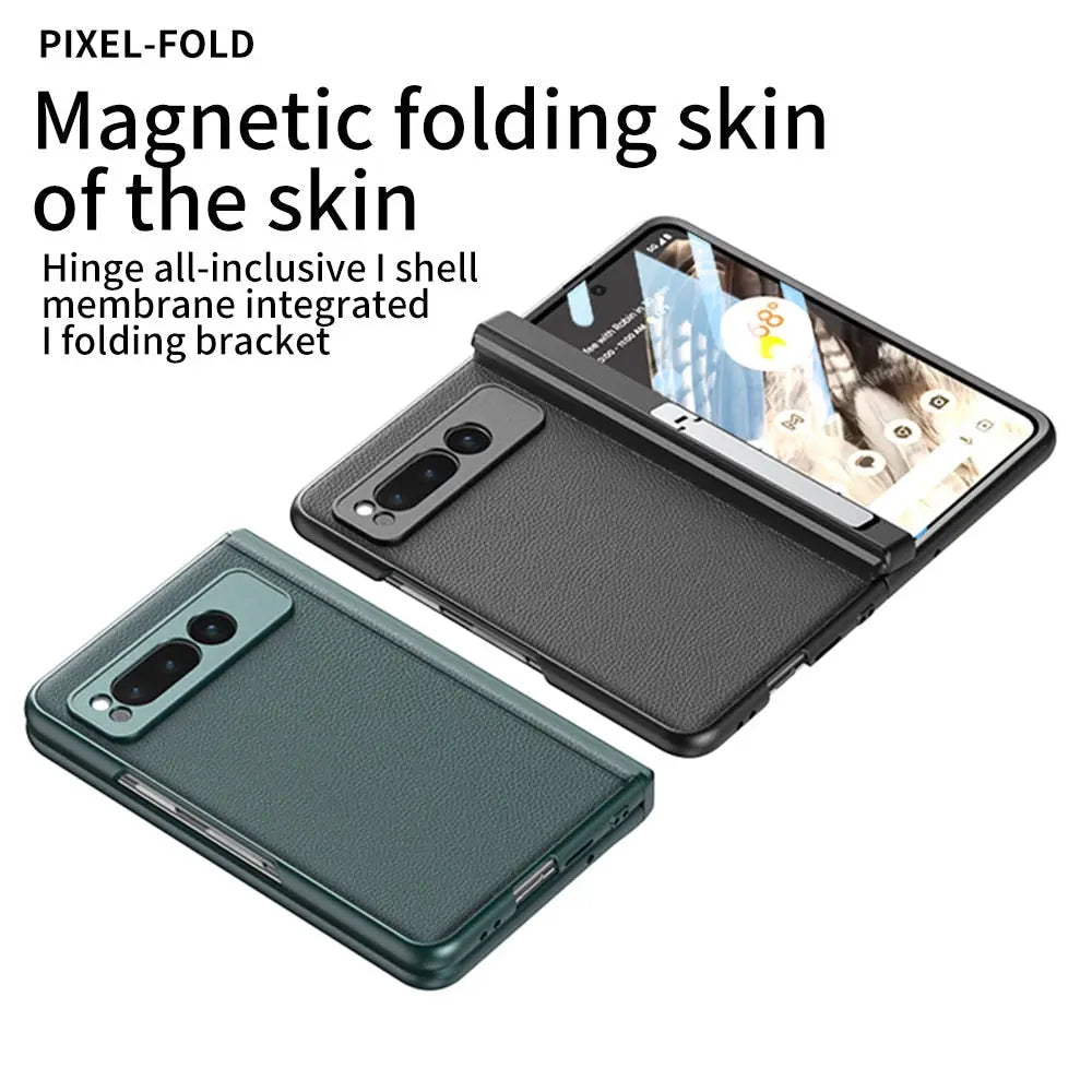 FlexKick ProShield Leather Case For Pixel Fold Phone Pinnacle Luxuries