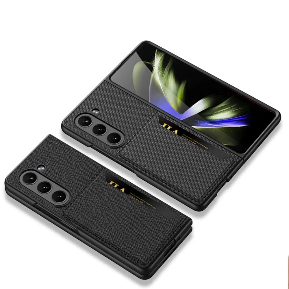 Luxury Leather Card Slot Capa for Samsung Galaxy Z Fold 5 5G Case Card Pocket Bracket Stand Funda for Samsung Z Fold 5 Cover Pinnacle Luxuries