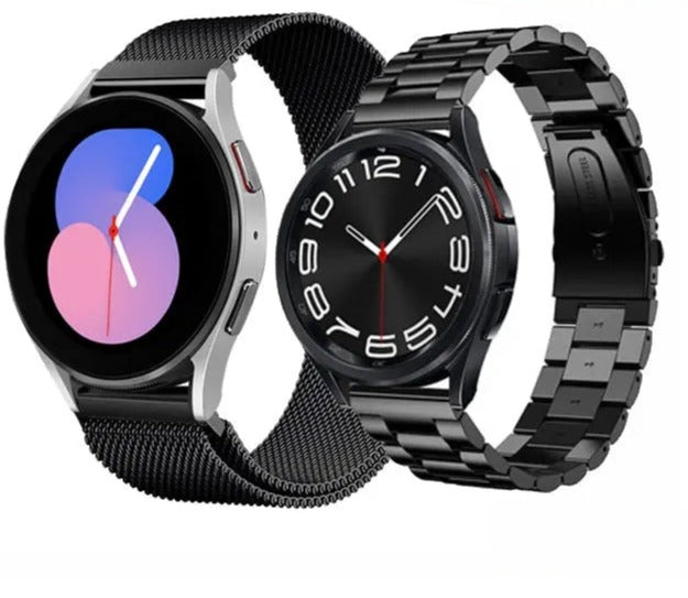 Leather+Stainless Steel Strap For Samsung Galaxy Watch 4 6 Classic 47mm 43mm 42 46mm Bracelet Galaxy Watch 6 5 4 40 44MM 5Pro 45 Pinnacle Luxuries