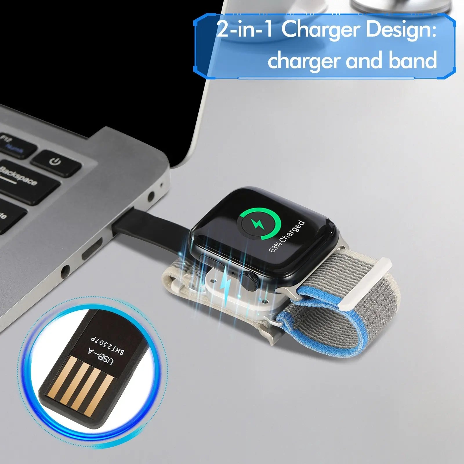 USB Charging Pinnacle Loop Band For Apple Watch Pinnacle Luxuries