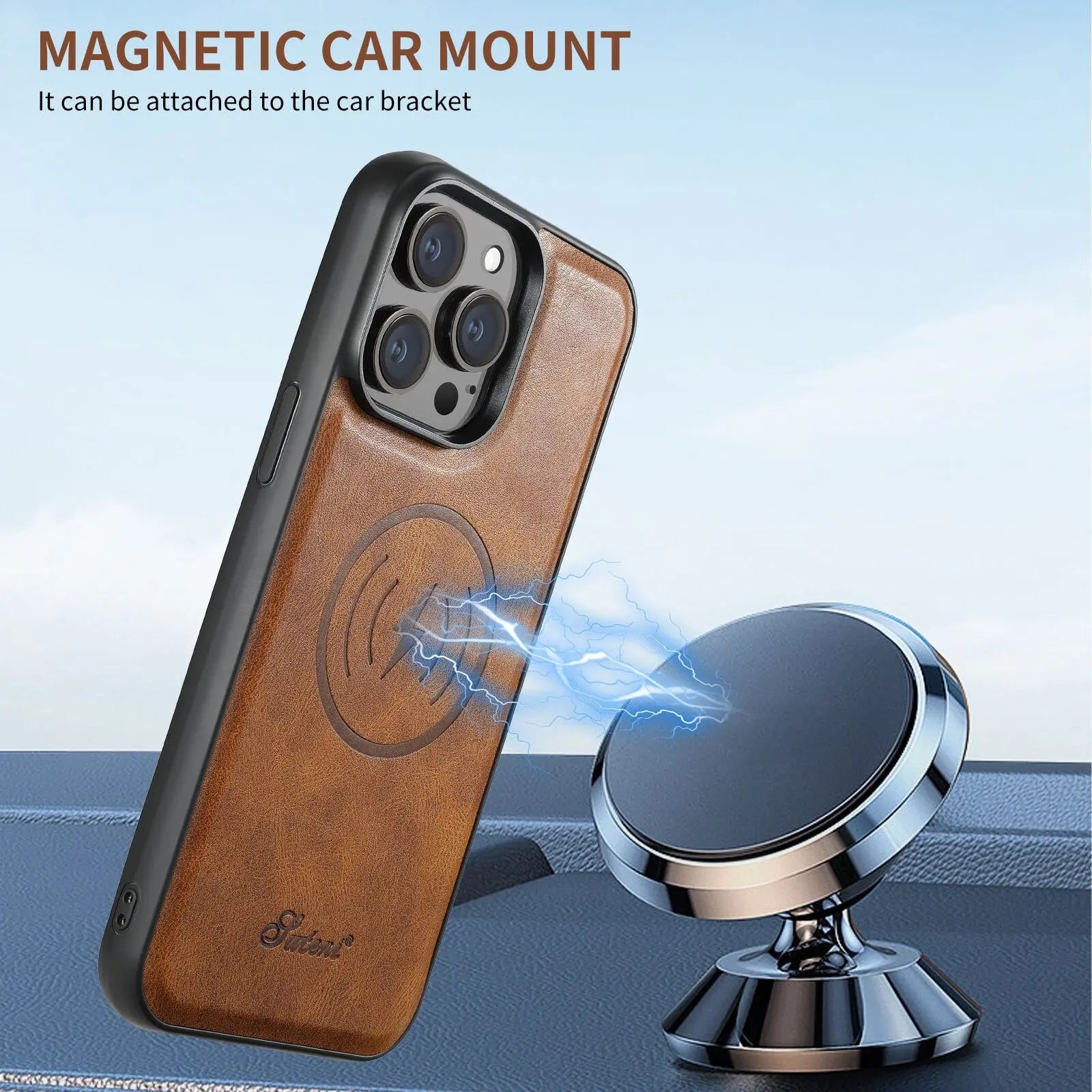 PU Leather Case for iPhone 15 Pro Max Plus iPhone 15 Pro 2 in1 Function Detachable Magnetic Card bag Stand Feature Cover Pinnacle Luxuries
