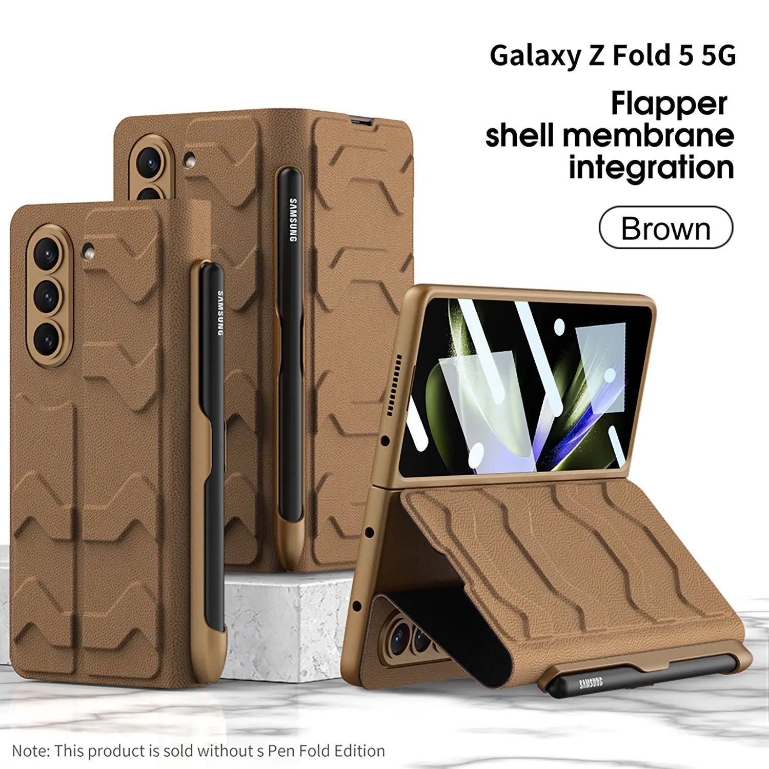 Rugged Custom Leather Case For Samsung Galaxy Z fold 5 Pinnacle Luxuries