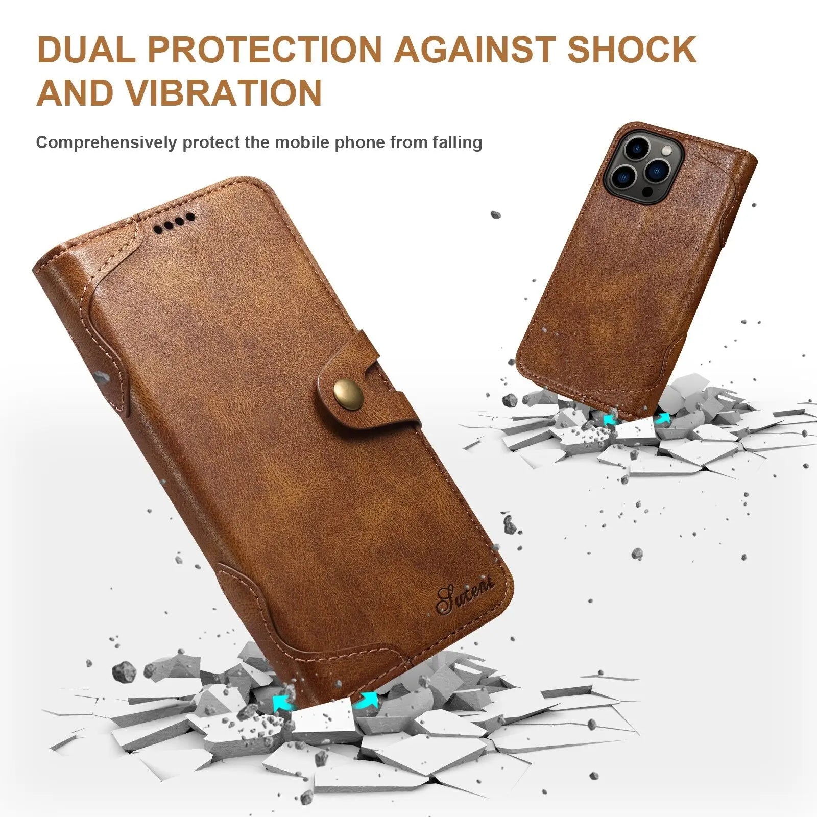 For iPhone 15 Pro Max Plus Wallet Case, PU Leather Flip Case with Card Holders Stand [Shockproof TPU Inner Shell] Phone Cover Pinnacle Luxuries