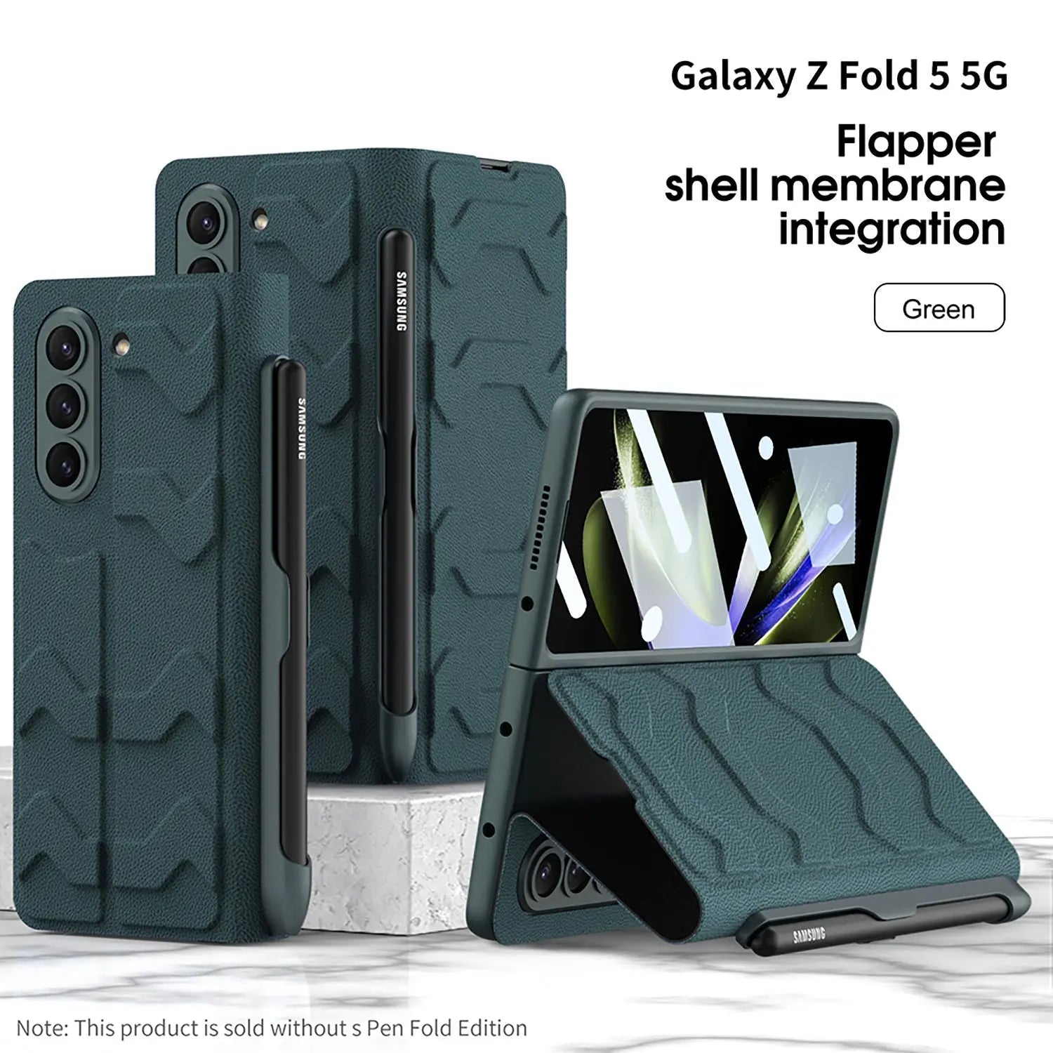 Rugged Custom Leather Case For Samsung Galaxy Z fold 5 Pinnacle Luxuries