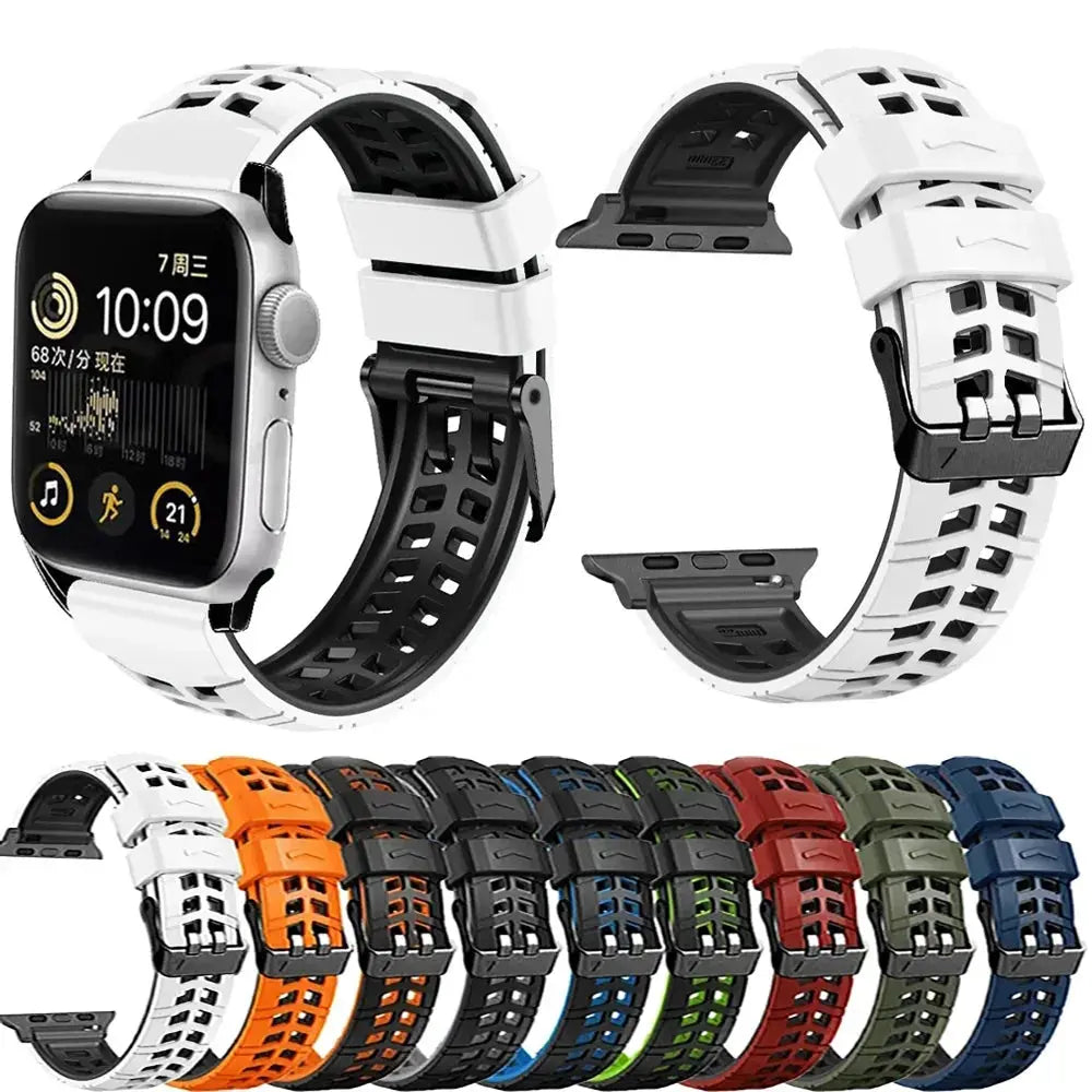 Smartwatch Bands Strap Belt For Apple Watch Band 44mm 42mm 45mm 49mm Silicone Watchband Bracelet IWatch Serie Ultra 4 5 SE 6 7 8 Pinnacle Luxuries