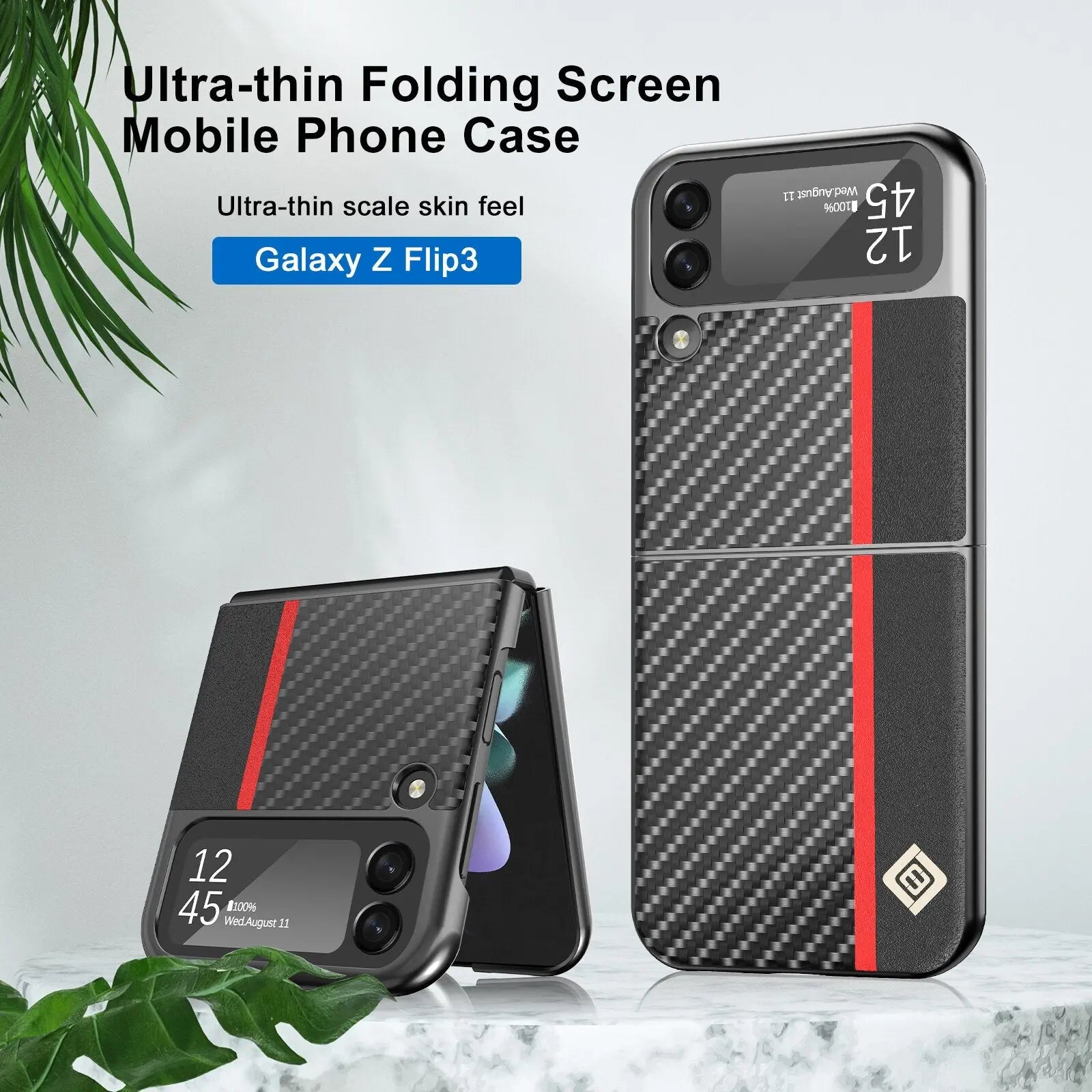 Carbon Fiber Case For Samsung Galaxy Z Flip 4 Flip 3 - Pinnacle Luxuries