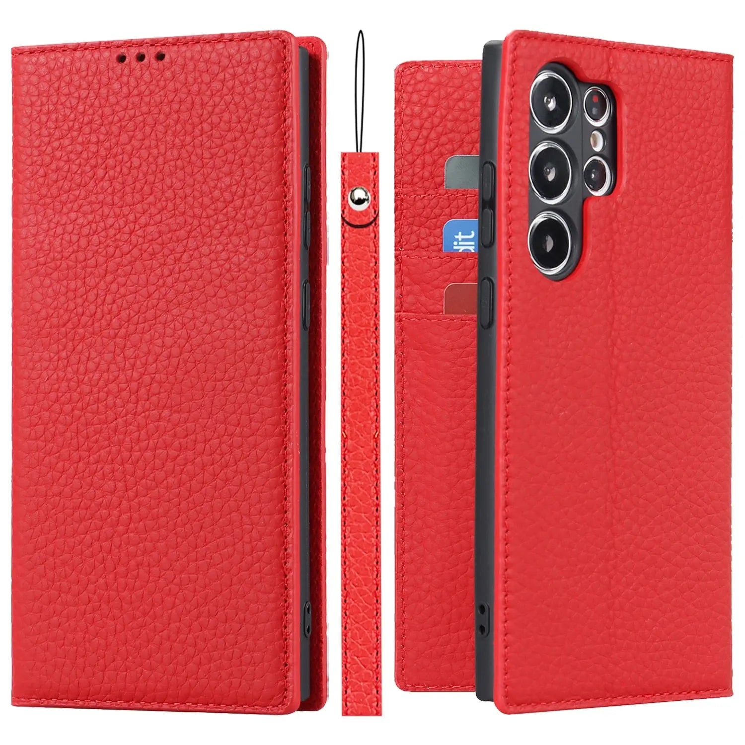 Pinnacle Genuine Leather Wallet Case For Samsung Galaxy S23 Ultra - Pinnacle Luxuries