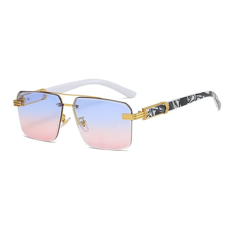 Pinnacle Vintage Small Square Marble Grain Women's Sunglasses - Pinnacle Luxuries