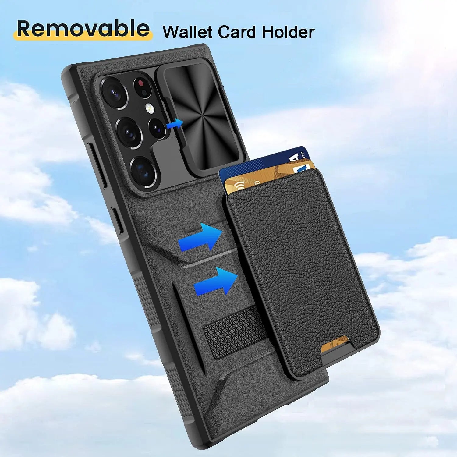 Pinnacle Rugged Shockproof Wallet Card Holder Case For Samsung Galaxy S23 Ultra - Pinnacle Luxuries