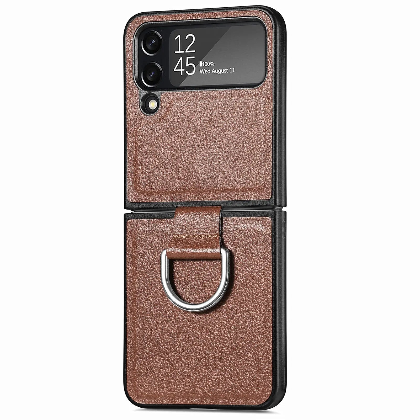 Pinnacle Textured Leather Case for Samsung Galaxy Z Flip 1 2 3 4 - Pinnacle Luxuries