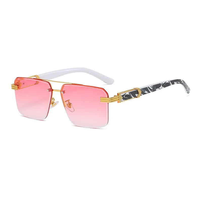 Pinnacle Vintage Small Square Marble Grain Women's Sunglasses - Pinnacle Luxuries