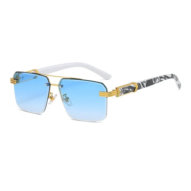 Pinnacle Vintage Small Square Marble Grain Women's Sunglasses - Pinnacle Luxuries