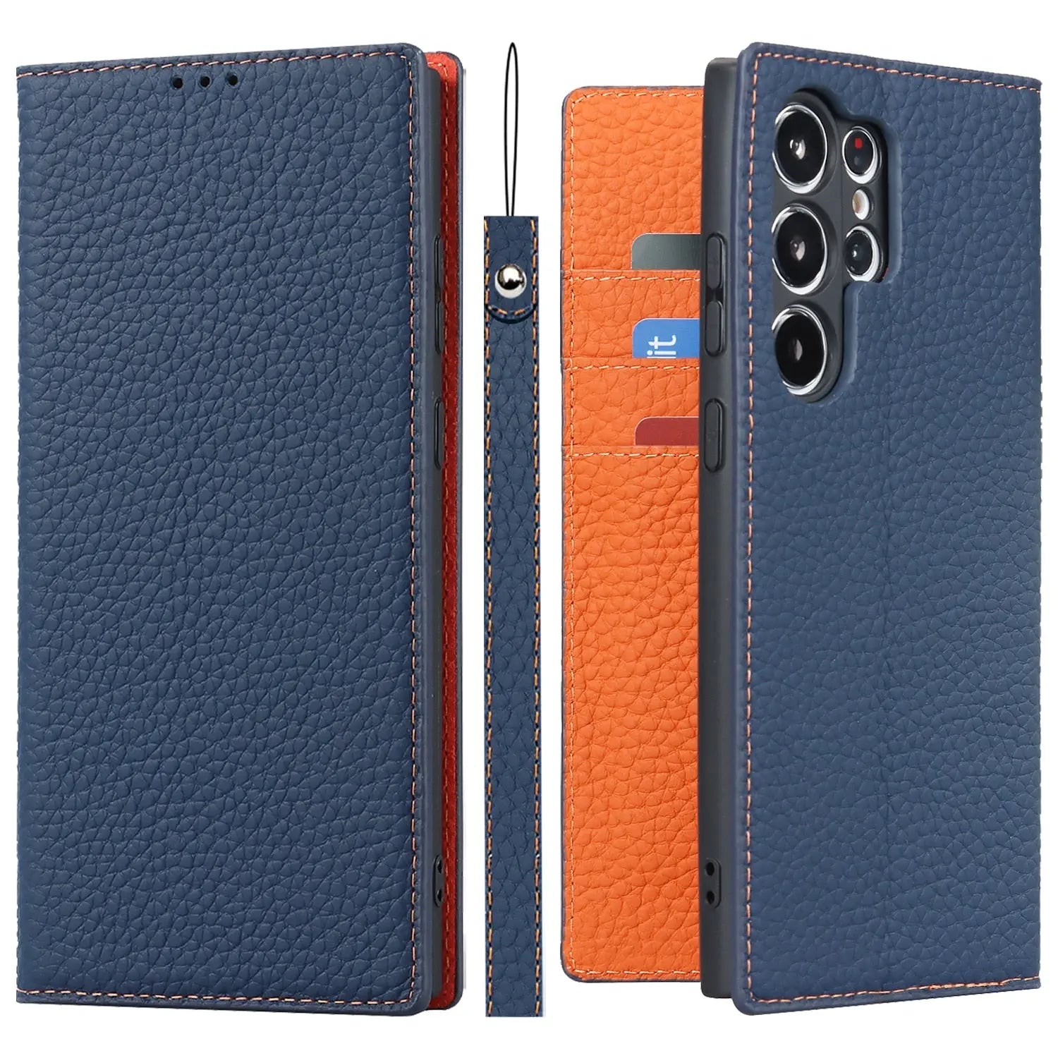 Pinnacle Genuine Leather Wallet Case For Samsung Galaxy S23 Ultra - Pinnacle Luxuries