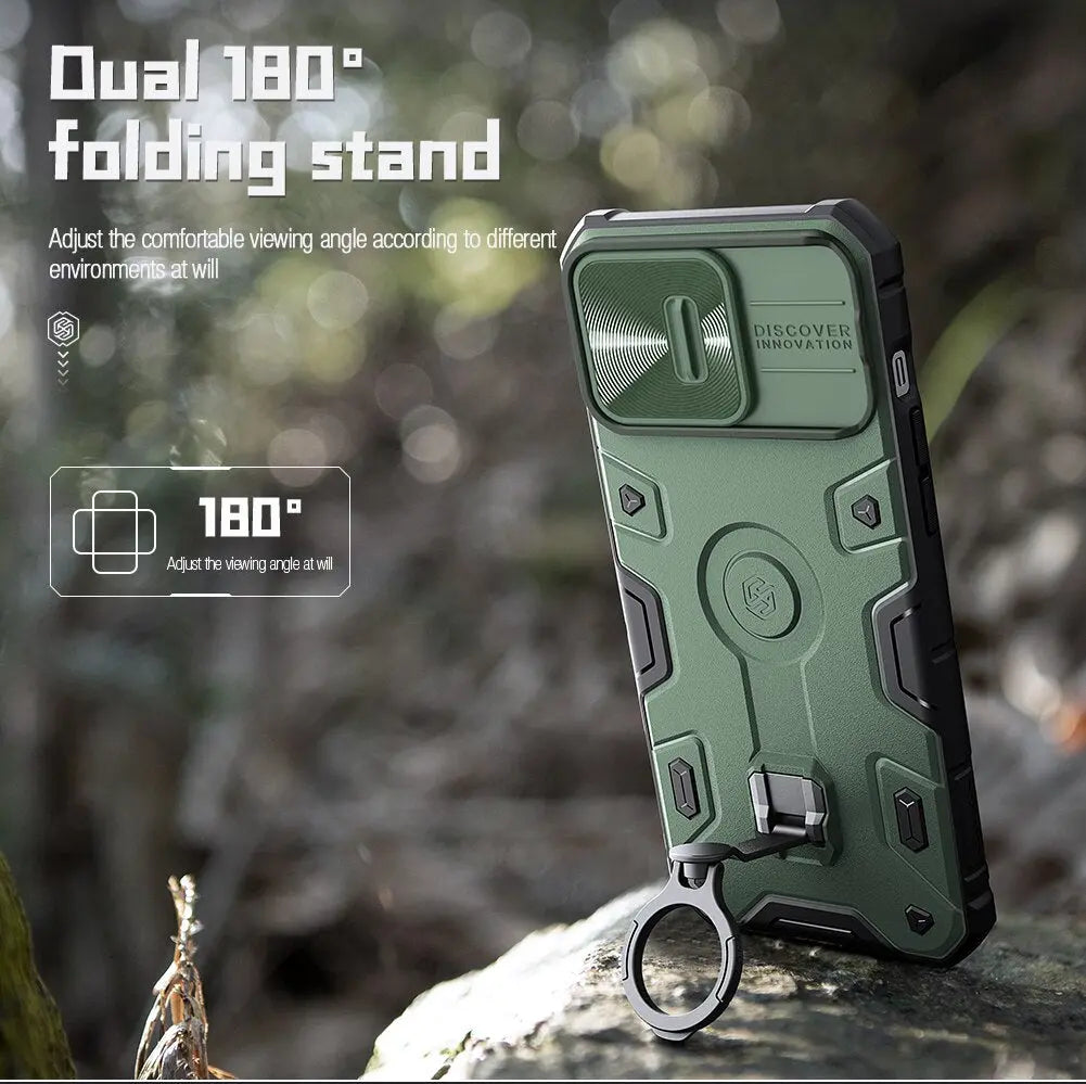 Cam Shield 360 Armor Kickstand Case For iPhone 14 - Pinnacle Luxuries