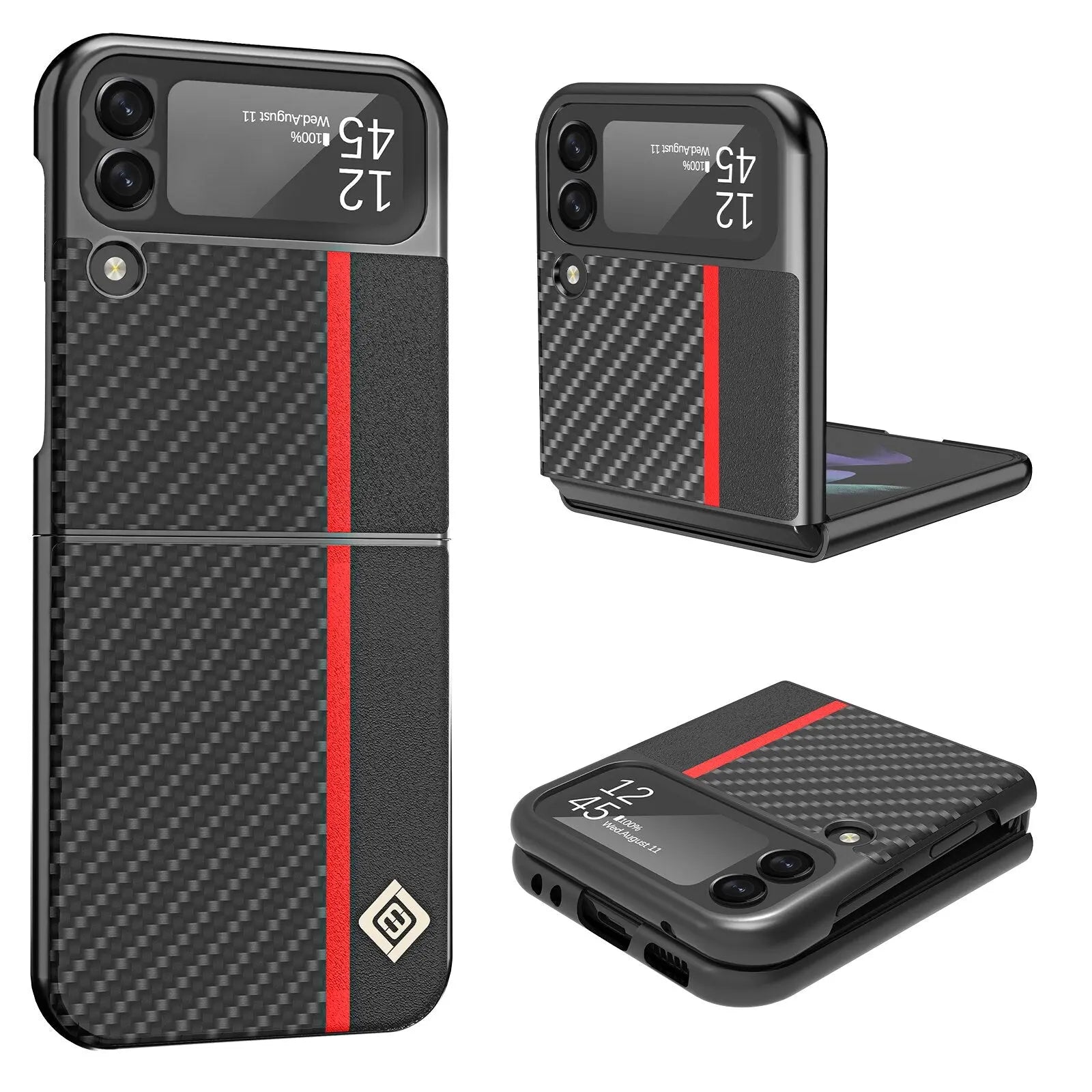 Carbon Fiber Case For Samsung Galaxy Z Flip 4 Flip 3 - Pinnacle Luxuries