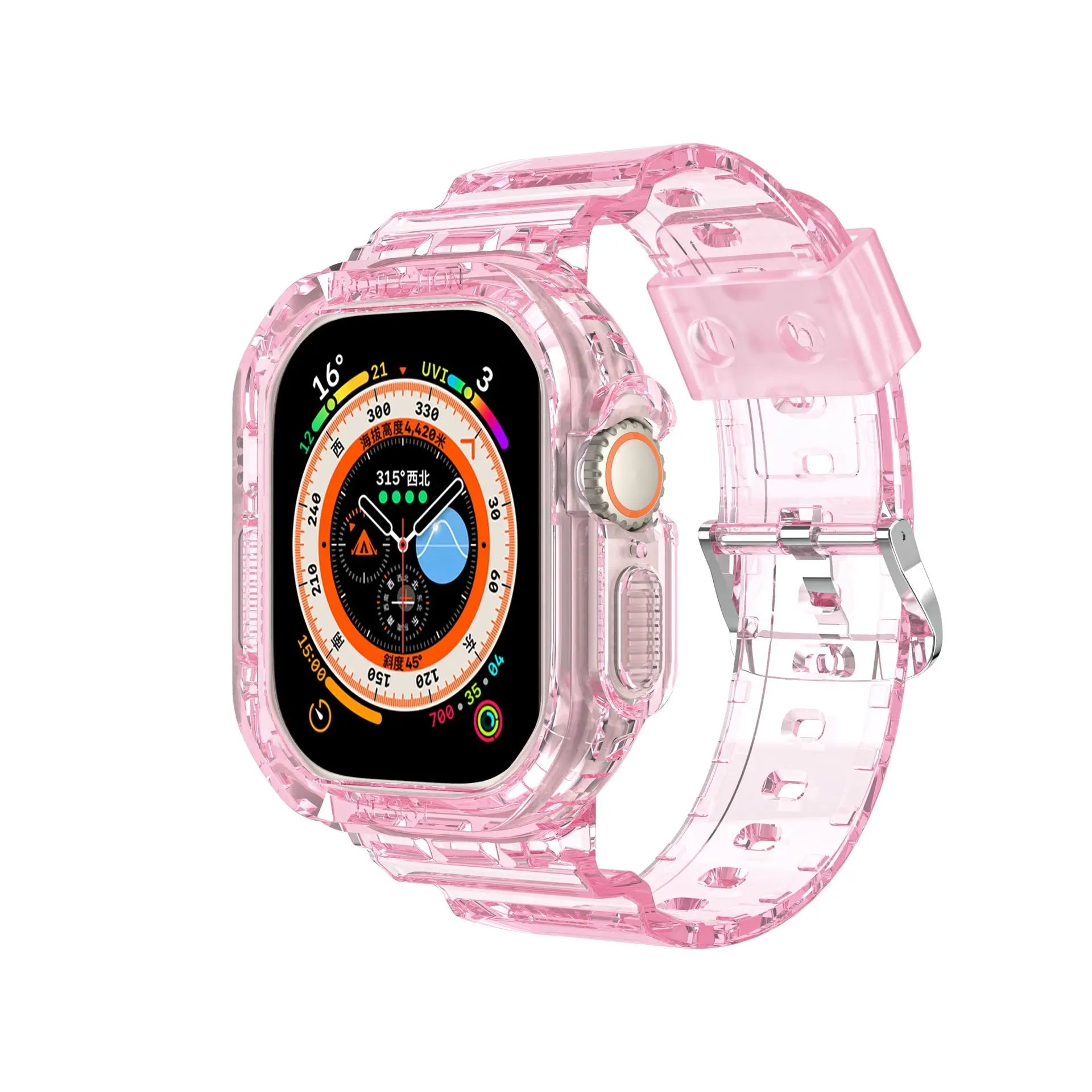 Pinnacle Transparent Band And Case Combo For Apple Watch Ultra 49mm - Pinnacle Luxuries