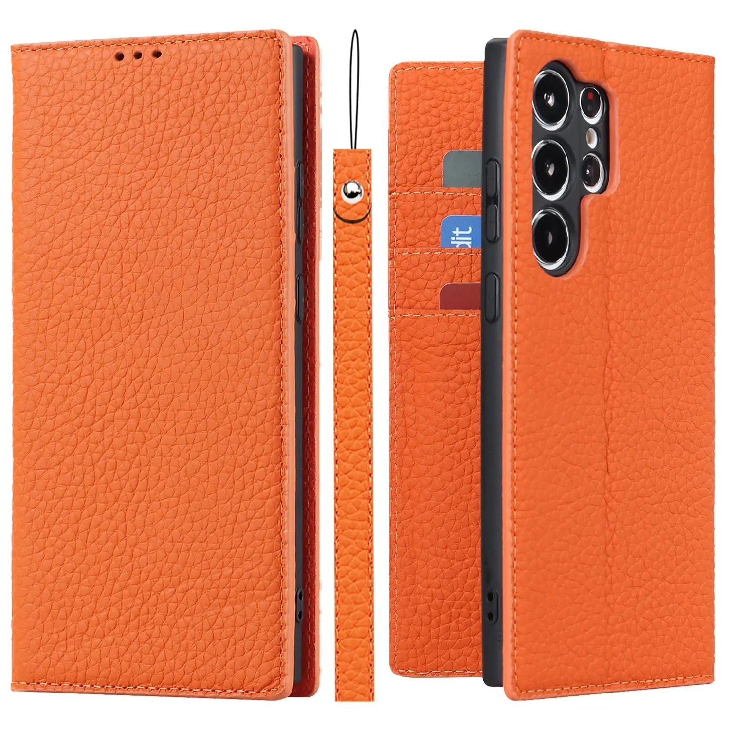 Pinnacle Genuine Leather Wallet Case For Samsung Galaxy S23 Ultra - Pinnacle Luxuries