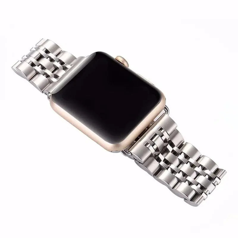 Stainless Steel Metal Band With Butterfly Clasp For Apple Watch - Pinnacle Luxuries