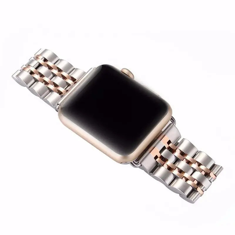 Stainless Steel Metal Band With Butterfly Clasp For Apple Watch - Pinnacle Luxuries