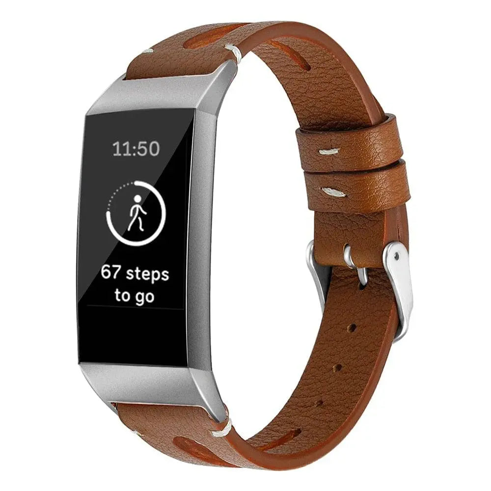 Fitbit Charge 3 & 4 Premiere Fashion Leather Band - Pinnacle Luxuries