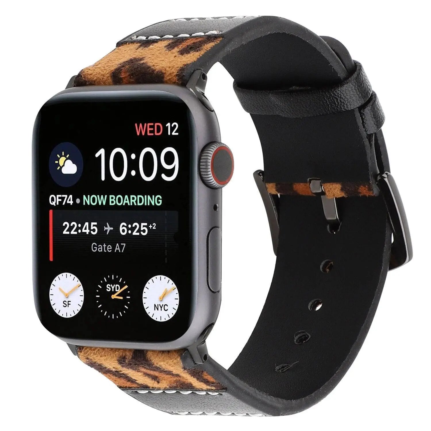 Custom Genuine Leather Leopard Women's Apple Watch Band - Pinnacle Luxuries