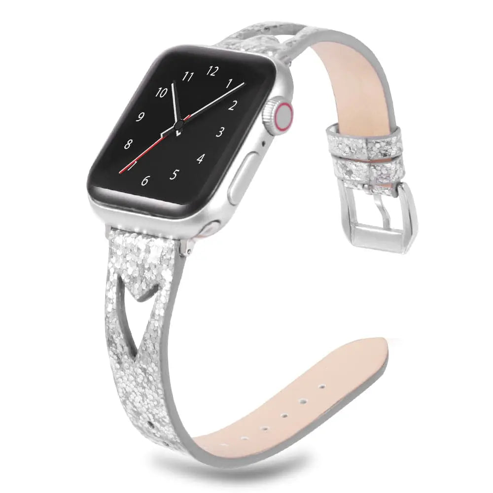 Women's Premium Thin Genuine Leather Apple Watch Band - Pinnacle Luxuries
