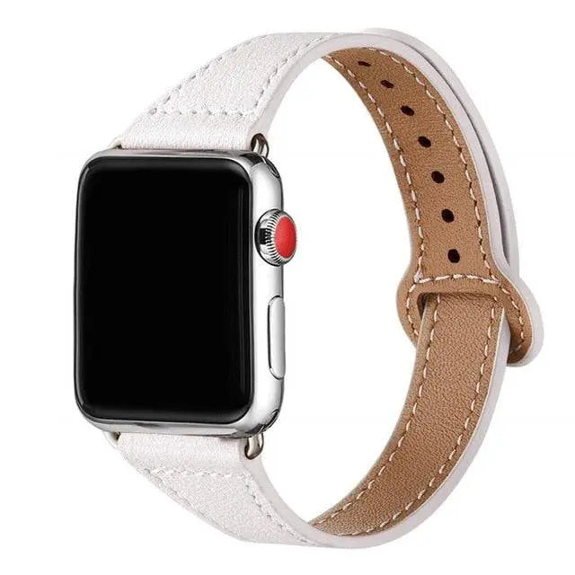 Genuine Leather Womens Thin Band For Apple Watch - Pinnacle Luxuries