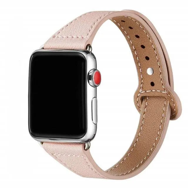 Genuine Leather Womens Thin Band For Apple Watch - Pinnacle Luxuries