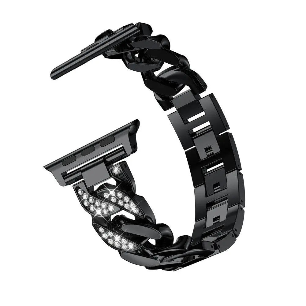 Custom Steel Diamond Link Band For Apple Watch Series 1/2/3/4/5/6 - Pinnacle Luxuries