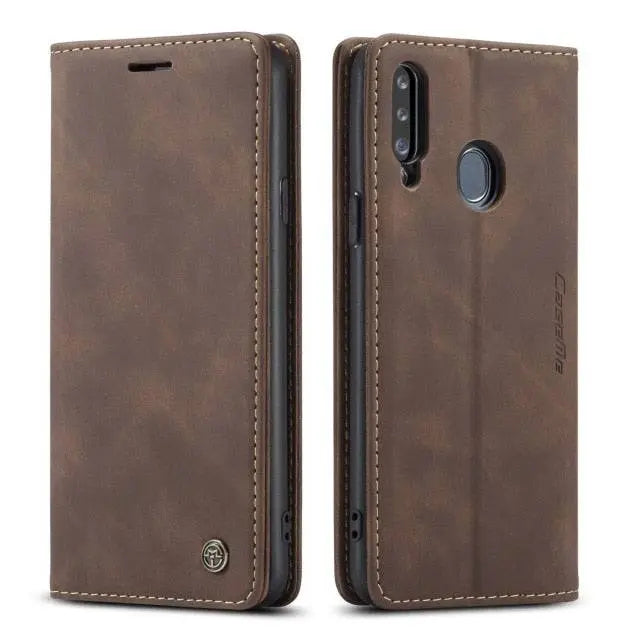 Leather Retro Flip Wallet Case For Samsung Galaxy A Phone - Pinnacle Luxuries