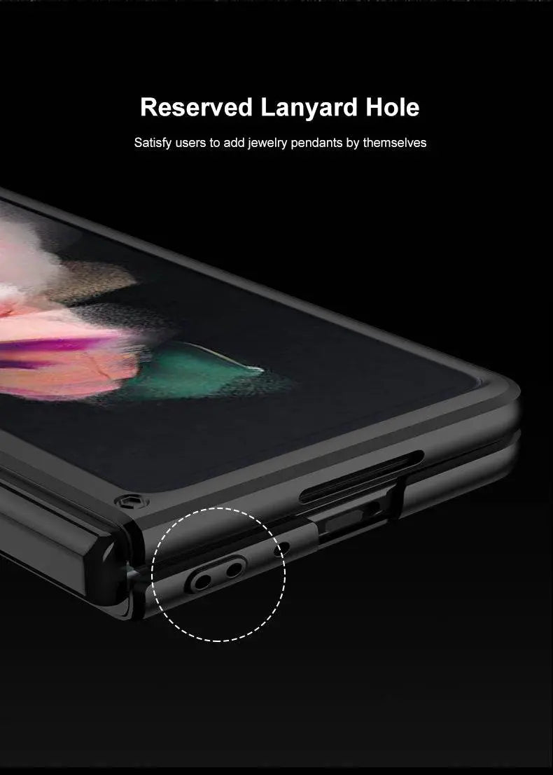 Steel Ring Case For Samsung Galaxy Z Fold 3 5G Z Fold 2 Z Fold 1 Case - Pinnacle Luxuries