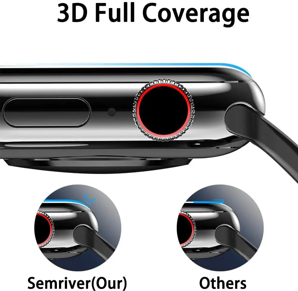 5D Curved Edge HD Tempered Glass For Apple Watch Series 7 - Pinnacle Luxuries