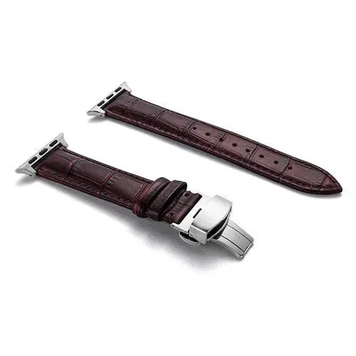 Genuine Cowhide Leather Apple Watch Band - Pinnacle Luxuries